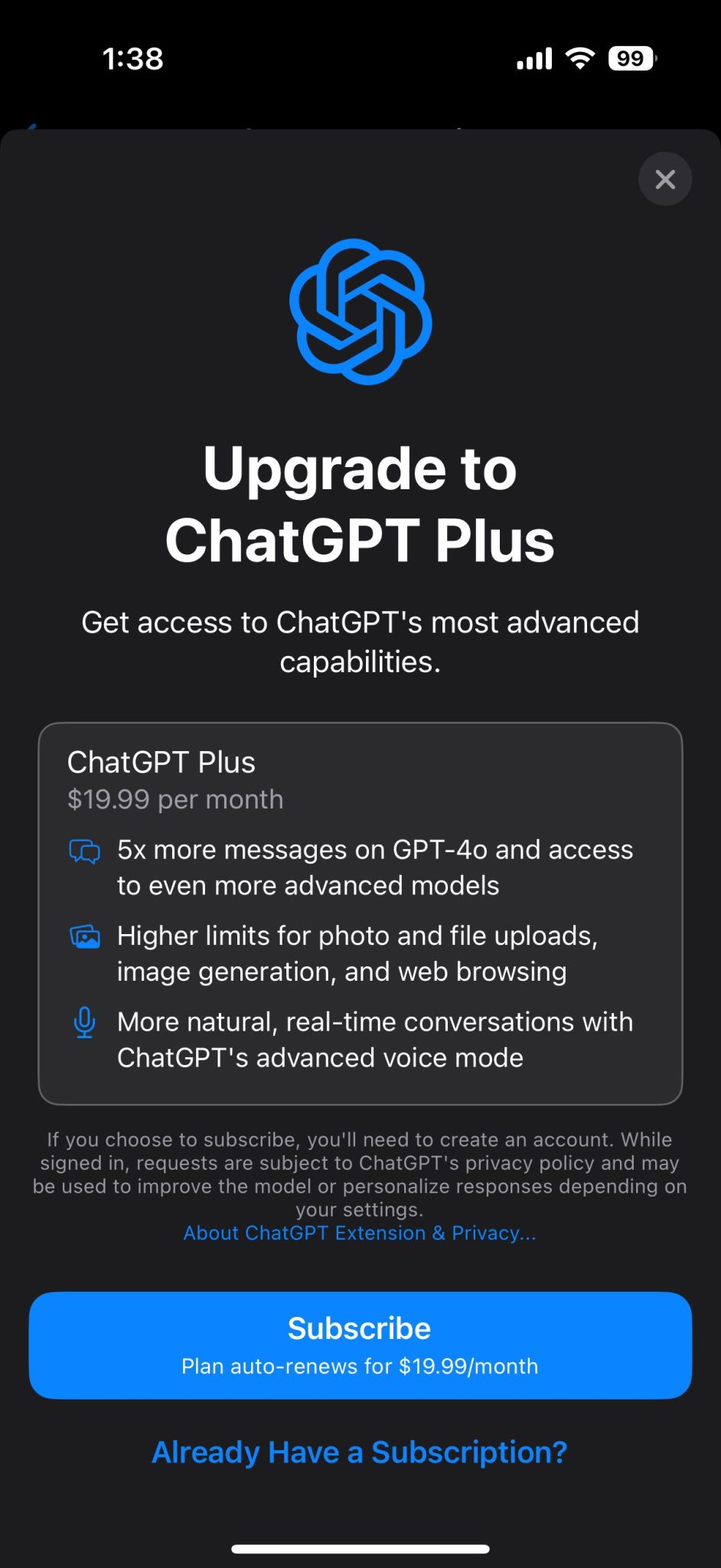 iOS 18.2 Beta 2 Shows Siri ChatGPT Limit,Offers ChatGPT Plus Upgrade ...